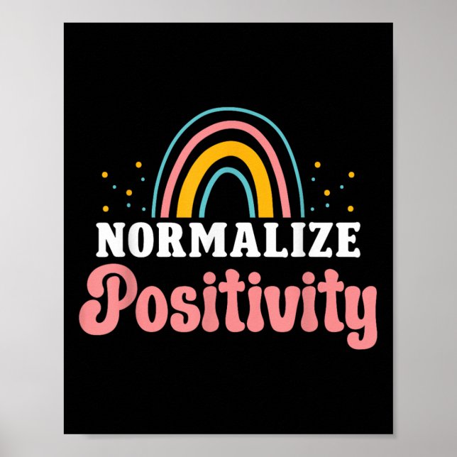 Normalisieren Sie Sitivity Regenbogen Lustige Moti Poster (Vorne)