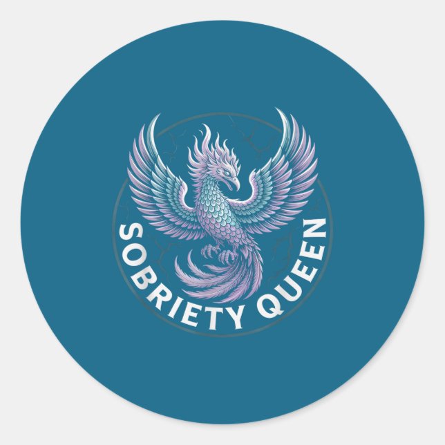Normalize Sobriety Queen Sober Recovery Runder Aufkleber (Vorderseite)