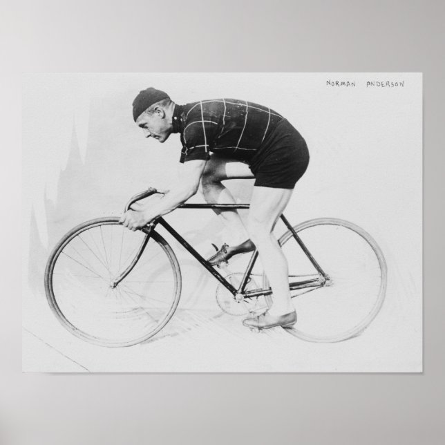 Norman Anderson Side View of Racing Bicycle Poster (Vorne)