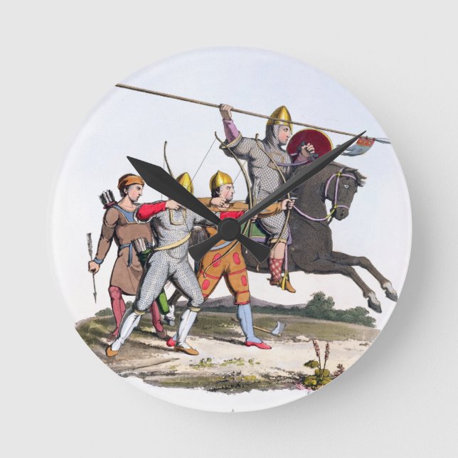 Norman Knight and Archers, 1066, from 'Ancient Arm Runde Wanduhr (Vorderseite)