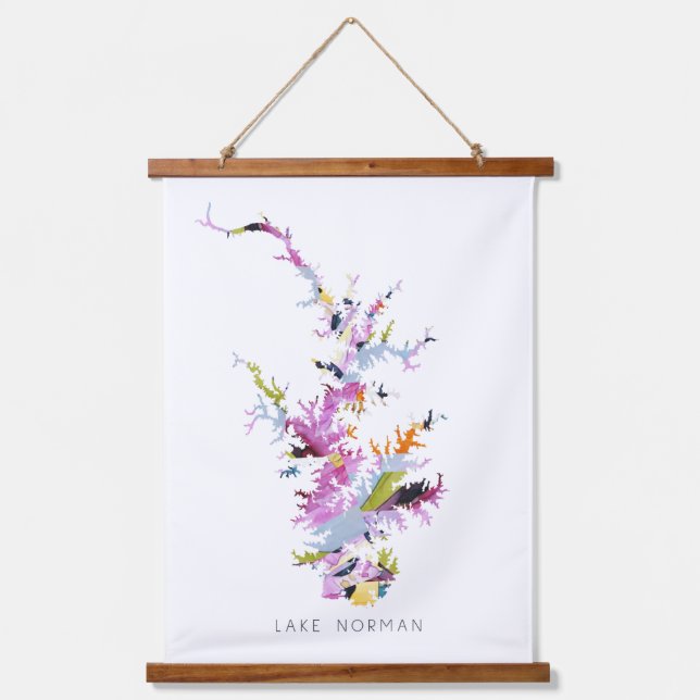 Norman LKN Silhouette Lago Maggiore Wandteppich Mit Holzrahmen (Vorderseite)