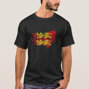 Norman Map Word Art Distressive Normandie France S T-Shirt