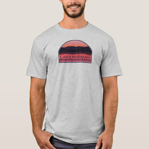 Norman North Carolina Red Sunrise Lake T-Shirt