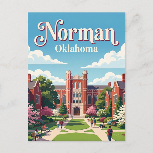 Norman Oklahoma Postkarte (Vorderseite)