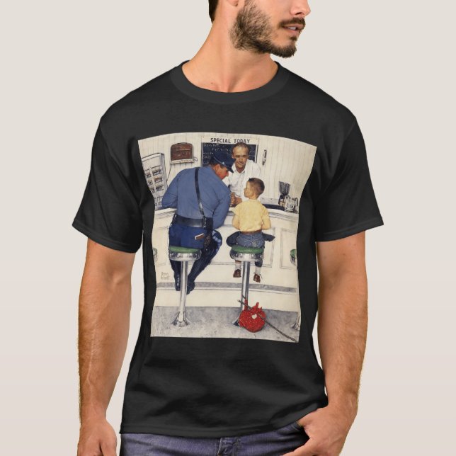norman rockwell art style1 girl boy gift T-Shirt (Vorderseite)