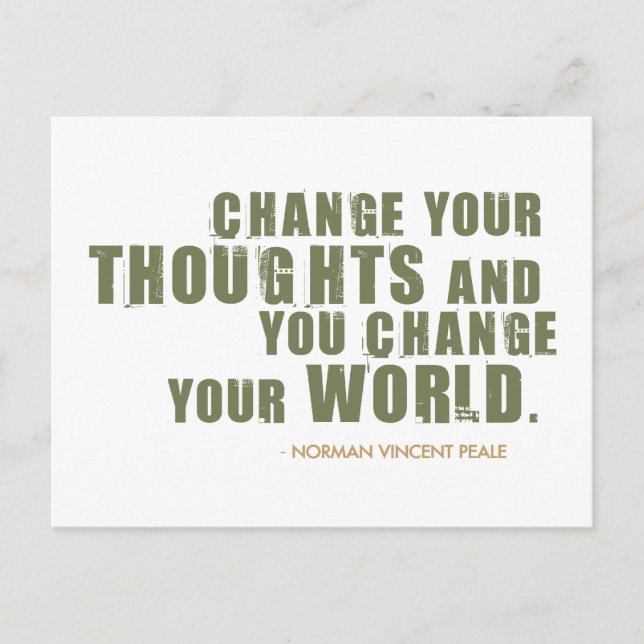 Norman Vincent Peale Quote Postkarte (Vorderseite)