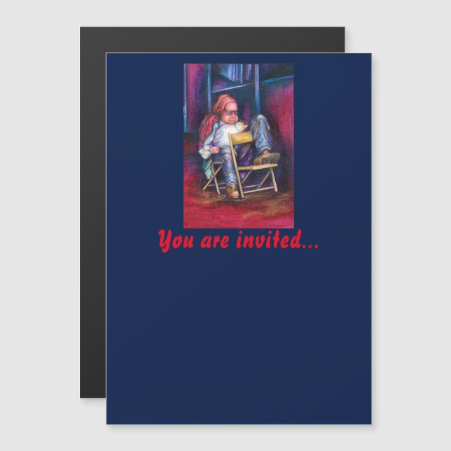 Norman zeichne lieber in seinem Schlaf Magneteinladung (Vorne/Hinten)