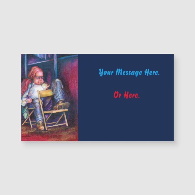 Norman zeichne lieber in seinem Schlaf Magnetkarte (Vorderseite)