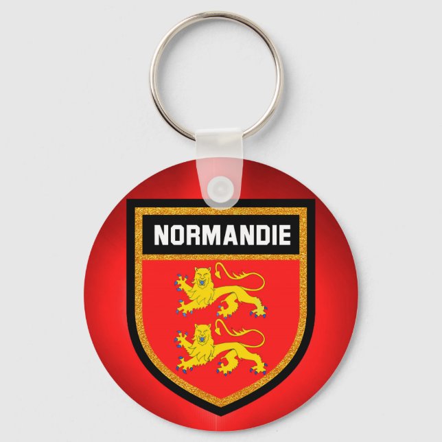 Normandie-Flagge Schlüsselanhänger (Vorderseite)