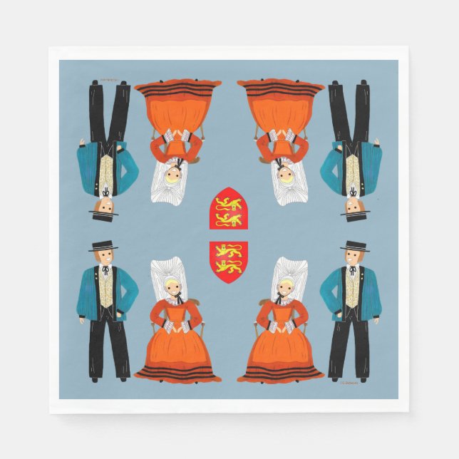 Normandie, Frankreich Serviette (Vorderseite)