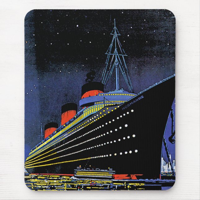 Normandie in der Nacht Mousepad (Vorne)
