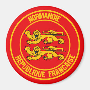 Normandie rundes Emblem Magnet