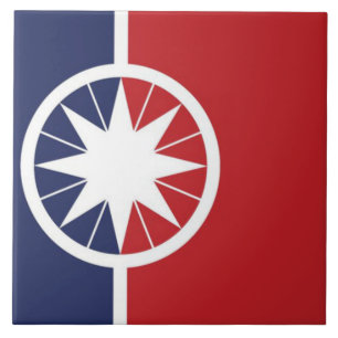 Normandie Stadtflagge Fliese