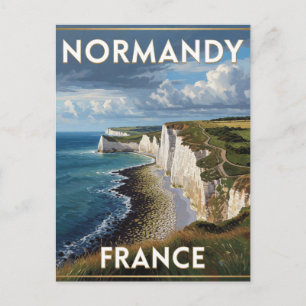 Normandieküste Frankreich Dramatische Atlantische Postkarte