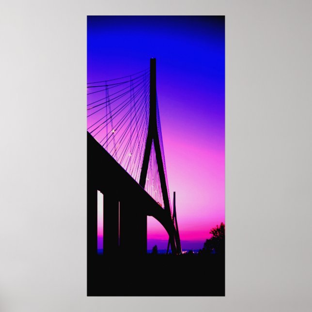Normandy Bridge, Le Havre, Frankreich Poster (Vorne)