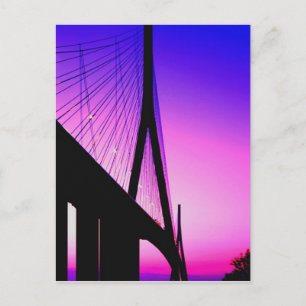 Normandy Bridge, Le Havre, Frankreich Postkarte