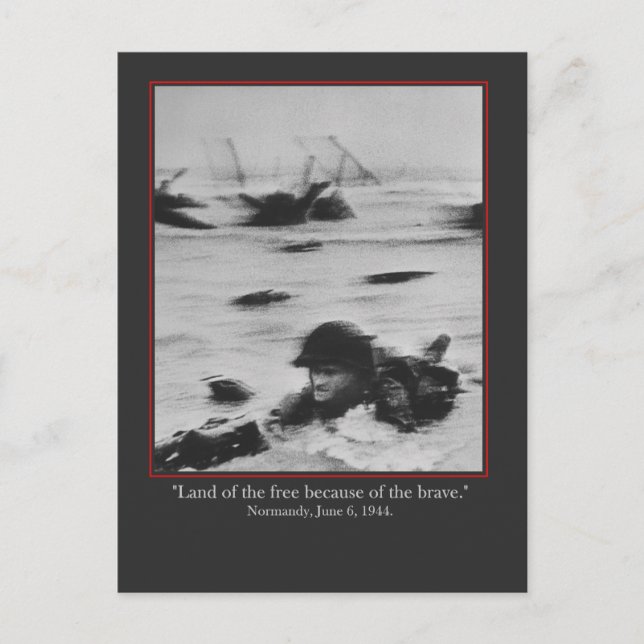 Normandy, June 6, 1944 - WW2 British Soldier Postkarte (Vorderseite)