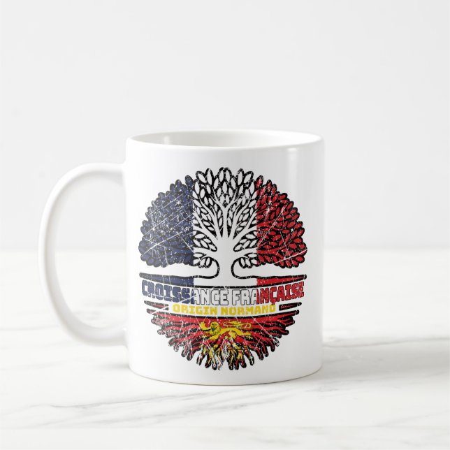 Normandy Norman Flag France Tree Roots Kaffeetasse (Links)