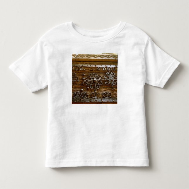 Normannische Eisenrollearbeit über Holztür Kleinkind T-shirt (Vorderseite)