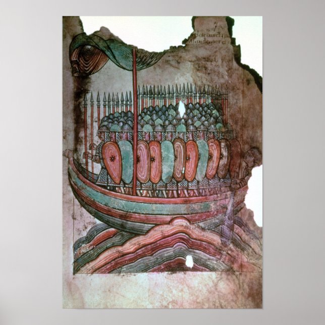 Normannische Soldaten überqueren den englischen Ka Poster (Vorne)