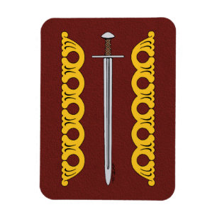 Normannisches Mittelalter - Schwert und dekorative Magnet