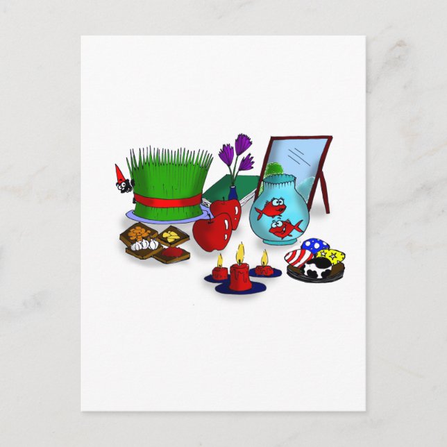 Norooz-Cartoon Postkarte (Vorderseite)