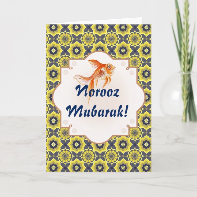 Norooz Mubarak Khatam Fische Feiertagskarte (Vorderseite)