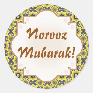 Norooz Mubarak Khatam Runder Aufkleber