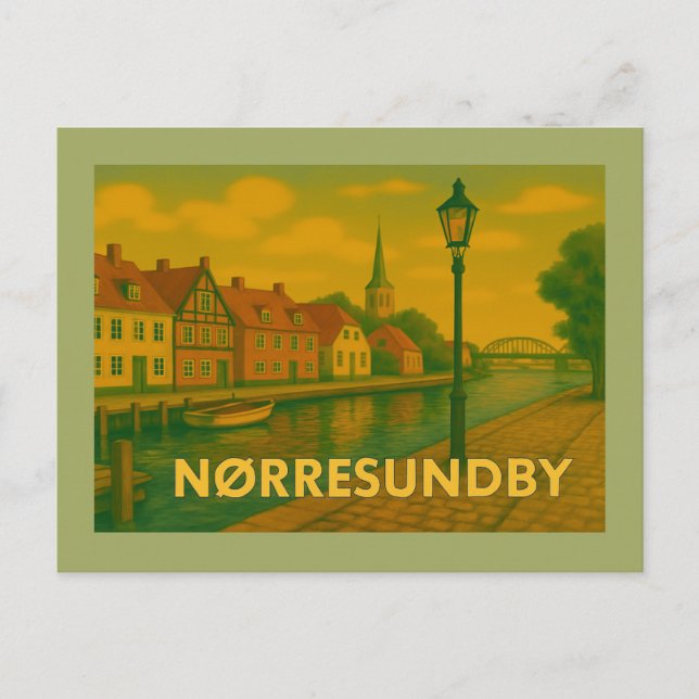 Nørresundby Dänemark-Brücke Postkarte (Vorderseite)