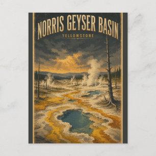 Norris Geyser Basin Yellowstone Nationalpark Postkarte
