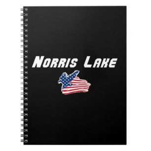 Norris Lake Tennessee American Eagle Flag Kunstwer Notizblock