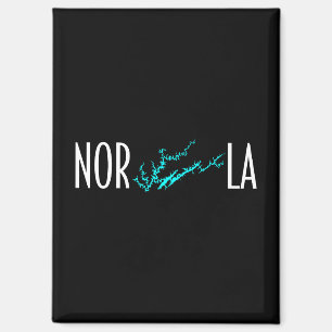 Norris Lake Tennessee Cyan Ufer Grafik Kunst Magnet