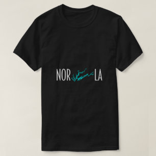 Norris Lake Tennessee Cyan Ufer Grafik Kunst T-Shirt