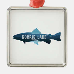 Norris Lake Tennessee Fisch Ornament Aus Metall