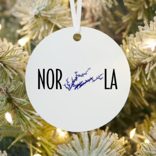 Norris Lake Tennessee Schwarz Blaue Kreis Karte Ku Ornament Aus Metall