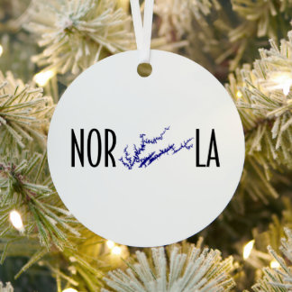 Norris Lake Tennessee Schwarz Blaue Kreis Karte Ku Ornament Aus Metall