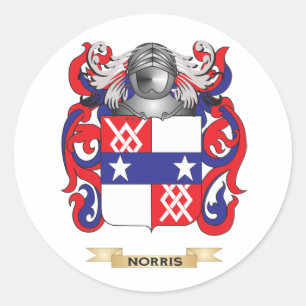 Norris Wappen (Familienwappen) Runder Aufkleber