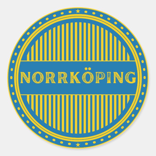 Norrköping City Pride Emblem – Swedish Identity Runder Aufkleber (Vorderseite)