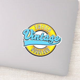 Norrland Schweden Vintage-Style-Logo Aufkleber