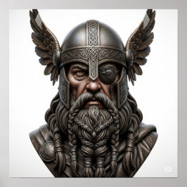 Norse God Odin Portrait Poster