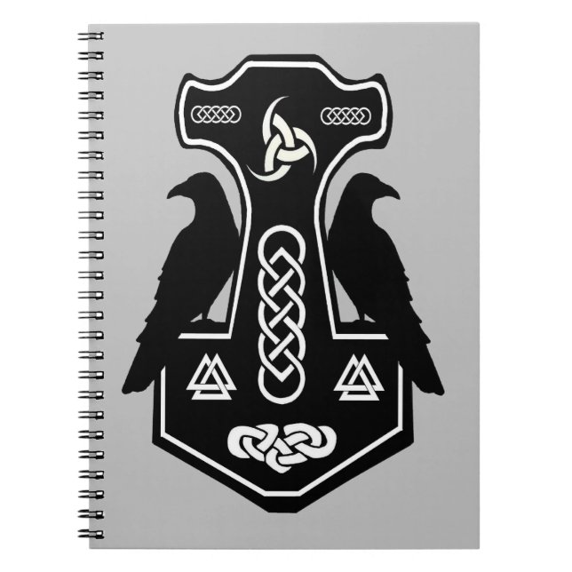 Norse God Thammer Notebook Notizblock (Vorderseite)