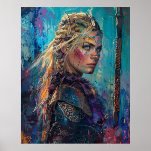 Norse Goddess Freyja, Königin von Valkyries, Blond Poster