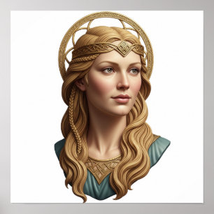 Norse Goddess Sif Portrait Poster