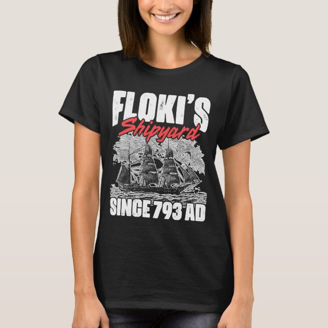 Norse Mythology Floki Shipbuilder Flokis Shipyard T-Shirt (Vorderseite)