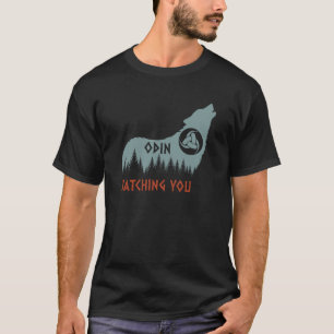 Norse Mythology Wolf Odin beobachtet dich Gjallarh T-Shirt