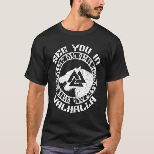 Norse Mythology Wolf sieht Sie im Valhalla Rune Ci T-Shirt