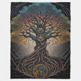Norse Mythology Yggdrasill Tree Blanket Fleecedecke