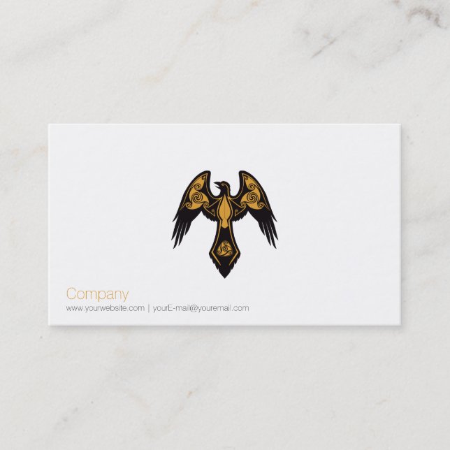 Norse Raven Business Card Visitenkarte (Vorderseite)