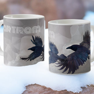 Norse Ravens Mythology Art - Huginn & Muninn - Kaffeetasse