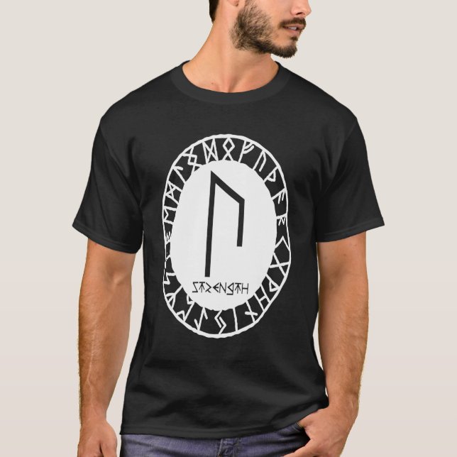 Norse Rune Strength URUZ Viking Rune Symbol Celtic T-Shirt (Vorderseite)